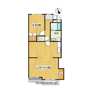 マリンハイツ【3-B号室】の間取り