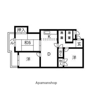 マリンハイツ【3-C号室】の間取り