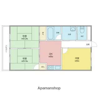 メゾンノーブル【1C号室】の間取り