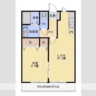 マジェスティーA棟【206号室】の間取り