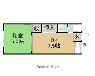 ハイム松下【3号室】の間取り