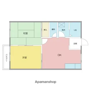 ガーデンヒルズ【203号室】の間取り