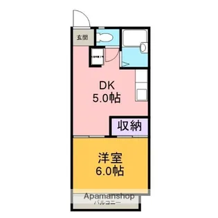 トレンディ青葉Ⅱ【201号室】の間取り