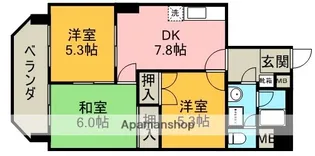 マンション善六【402号室】の間取り