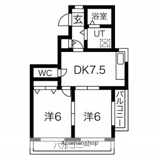 マウントセブン小西【205号室】の間取り