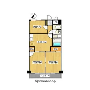 第一板倉マンション【403号室】の間取り