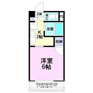 エバーグリーン深見【1階】の間取り