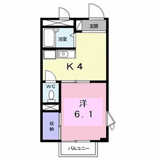 サンハイツ広久手B【201号室】の間取り