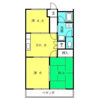グリーンパレス塩倉【2階】の間取り