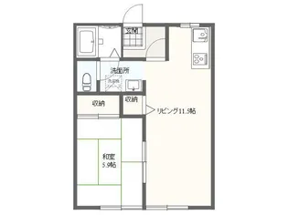 サンビレッジ上郷 A棟【102号室号室】の間取り