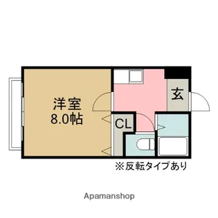 コーポトマト【K号室】の間取り