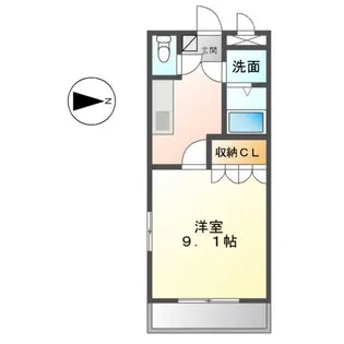 サンライズ豊田B【1階】の間取り