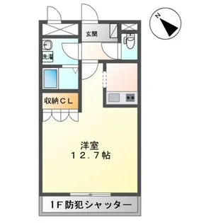 エバーハイツA【1階】の間取り