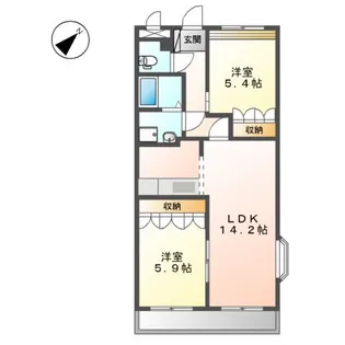 イーストフィールド寿【201号室】の間取り
