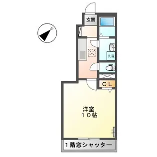 クレストハイム【1階】の間取り