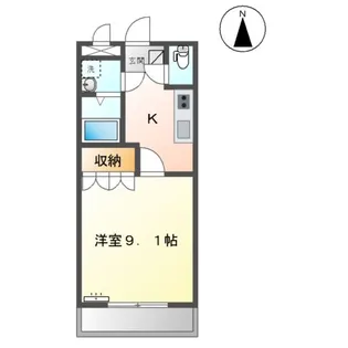 ヒルズ ミヤコ【203号室】の間取り