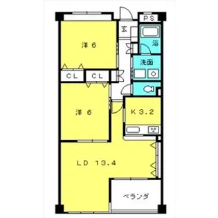 リジェールB【302号室】の間取り