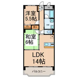 ルミエール成田【302号室号室】の間取り