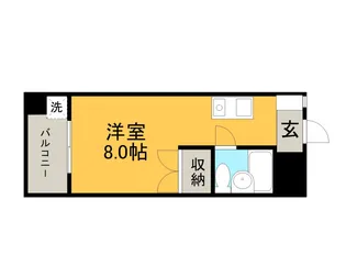 レジデンス元城【5階】の間取り