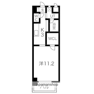 クオリア若宮町【103号室】の間取り