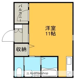 CHESKY【102号室】の間取り