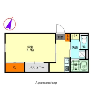 フェリス山之手【101号室】の間取り
