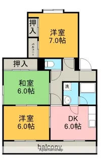 マンション一光【1B号室】の間取り