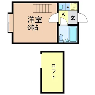 シャンポール明和【108号室】の間取り