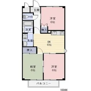 SURPLUS THREE宝B【201号室】の間取り