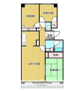 野村三好ヶ丘ヒルズ 六番館【5階】の間取り