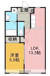 コーポラス丸山公園【202号室】の間取り