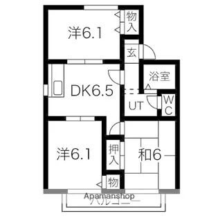 サン・ヒルズ C棟【1階】の間取り