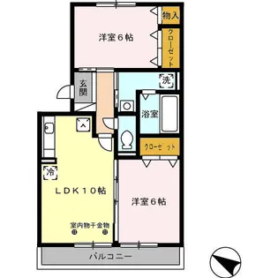 メゾンあざぶ B棟【101号室】の間取り