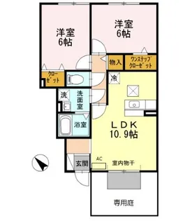 ガーデンモール A棟【1階】の間取り