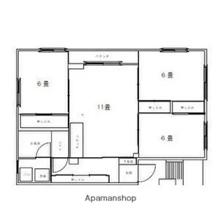 レーベン美里【202号室】の間取り