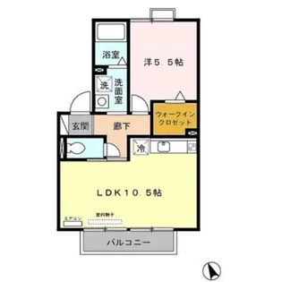 セジュールロイヤル A【2階】の間取り