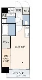 豊田駅前新築ビル【9階】の間取り