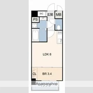 豊田駅前新築ビル【9階】の間取り