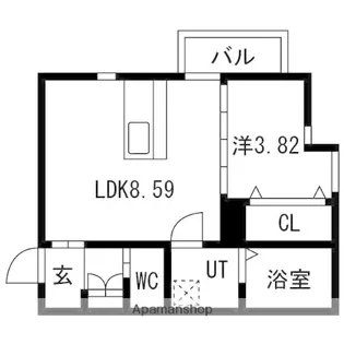 ALIVIA神沢【1階】の間取り