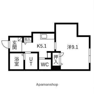 すまいるKATOあおば【101号室】の間取り
