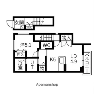 すまいるKATOあおば【2階】の間取り