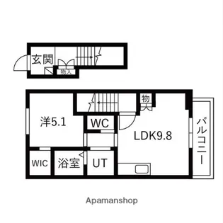 すまいるKATOあおば【2階】の間取り