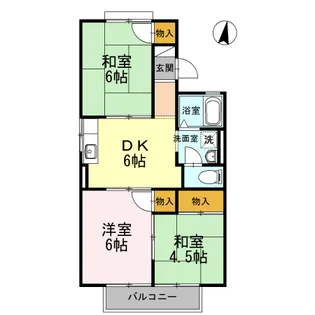 メゾンほわいと B棟【1階】の間取り