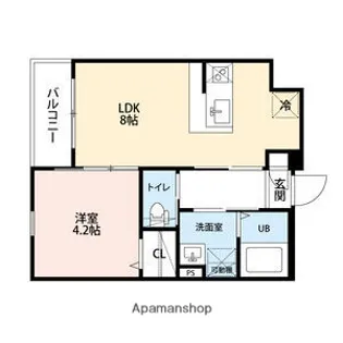 la Primavera Hirabari【1階】の間取り