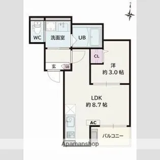 Jack miyukihommachiⅠ【1階】の間取り
