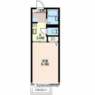 ディアス前田【2階】の間取り