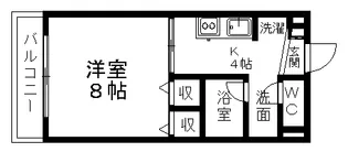 SURPLUS ONE榮山【208号室】の間取り