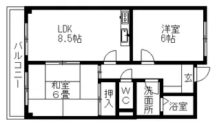 ハイツモリ【2階】の間取り