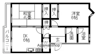リバーサイド鬼頭【203号室】の間取り