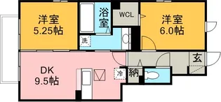 ロータス神池【1階】の間取り